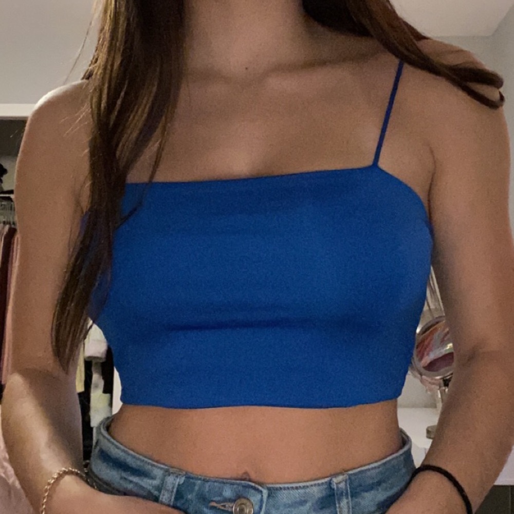 Shein Electric Blue Crop Top